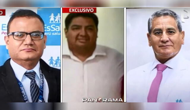 José Villagracia, Jaime Chanduví y Gino Dávila, los nuevos nombres del denominado 'tarjetazo' en Essalud. Foto: composición captura Panamericana TV.
