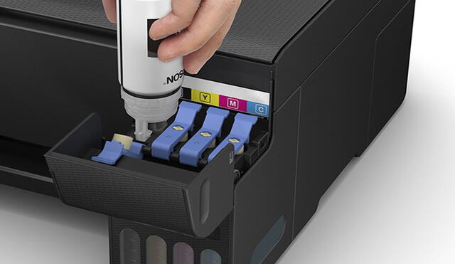Por lo general, las impresoras de tinta deben tener cuatro tintas de colores. Foto: Epson