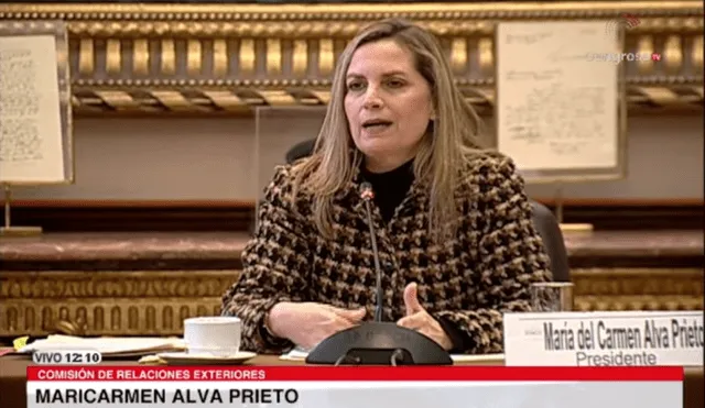 María del Carmen Alva es presidenta de la Comisión de Relaciones Exteriores. Foto: Congreso