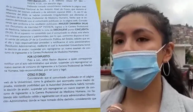 Cusco: postulante a Medicina Humana exige a la Unsaac validar su ingreso. Foto: Facebook
