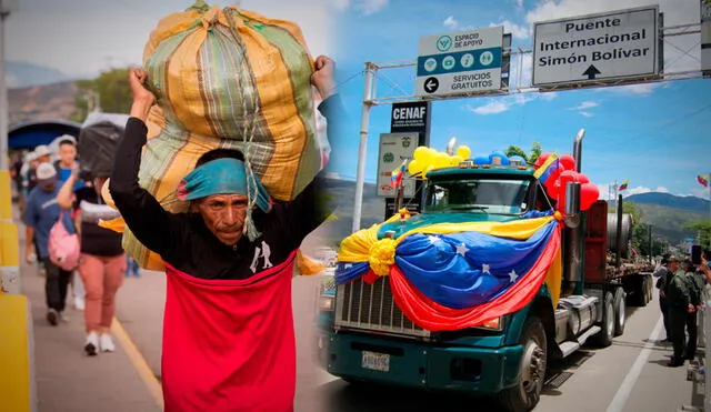 Tras la apertura de la frontera entre Venezuela y Colombia, se reportó mayor tráfico peatonal. Foto: Composición/LR/EFE