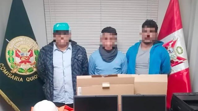 Cusco. Sujetos fueron detenidos tras denuncia de ciudadano. Foto: PNP