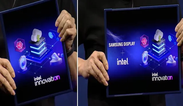 La pantalla deslizable de Samsung podría llegar también a los teléfonos. Foto: captura de YouTube / CNET