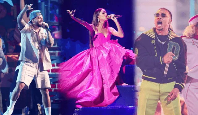 Artistas de la música latina se deslumbraron en la ceremonia de los Premios Billboard 2022. Foto: composición LR / @Billboard / Instagram