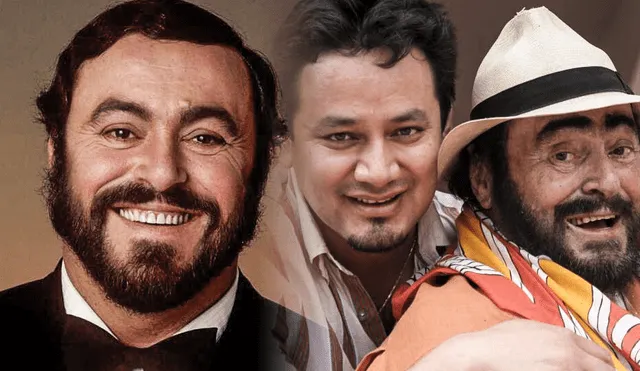 Edwin Tinoco Silva fue considerado como un 'hijo' por Luciano Pavarotti. Foto: composición LR/AFP