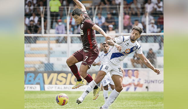 Garra. La 'U' empezó perdiendo el duelo ante Alianza Atlético y lo empató sobre el final. Foto: Universitario de Deportes