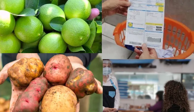 El limón, la papa amarilla, el menú en restaurantes y las tarifas de agua potable residencial subieron sus precios en septiembre. Foto: ComposiciónLR/Andina