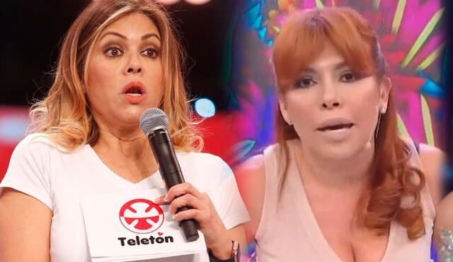 El último enfrentamiento verbal entre Magaly Medina y Gisela Valcárcel se dio en el 2019. Foto: composición/difusión/Teletón/captura de ATV