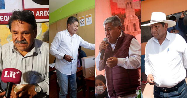 Cuatro candidatos encabezan preferencias para la Municipalidad Provincial de Arequipa. Foto: Composición La República