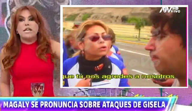 Magaly Medina refuta a Gisela Valcárcel. Foto: captura ATV