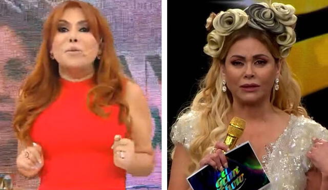 Gisela Valcárcel  y Magaly Medina sostienen un fuerte enfrenamiento mediático. Foto: captura ATV/captura América TV