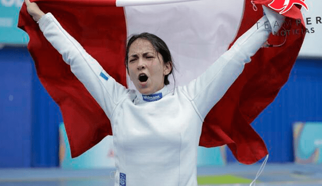 Maria Luisa Doig y la medalla de oro para la delegación de Perú en el Suramericano realizado en Asunción. Foto: IPD