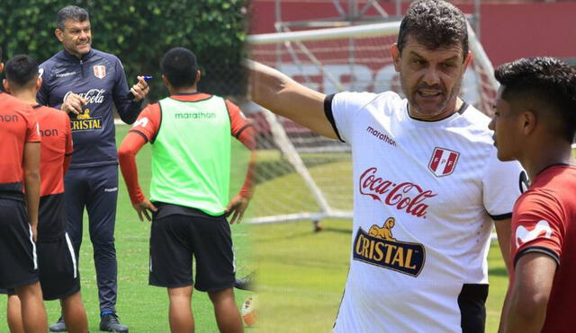 Roverano fue designado a inicios del 2022 pero no tiene un buen balance con la sub-20. Foto: composición/FPF/Twitter selección peruana