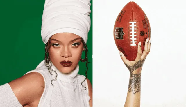 Rihanna feliz por presentarse en el Super Bowl 2023. Foto: composición LR/ @Rihanna / Instagram