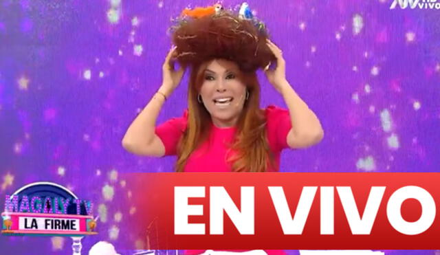 Magaly Medina vuelve a parodiar el peinado de Gisela Valcárcel. Foto: captura ATV