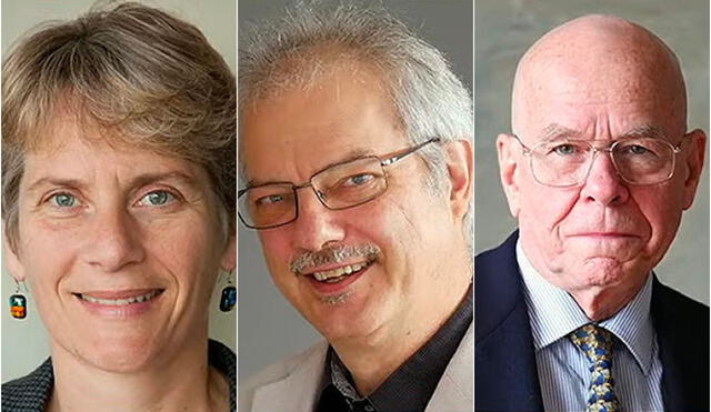 C. Bertozzi, M. Meldal y K. Sharpless fueron los ganadores del premio Nobel de Quimica. Foto: Scripp Research / University of Copenhagen / Grace Science