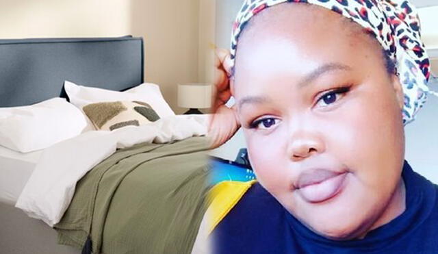 Joven sudafricana durmió 5 meses en el piso para ahorrar dinero y ayudar a precaria situación de su familia. Foto: Composición/LR/Decoesfera/Twitter @LeratoRSA