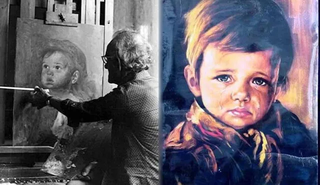 La leyenda urbana de la pintura del 'niño llorón' fue una de la más populares en la década de los 80. Foto: composición LR/Infobae