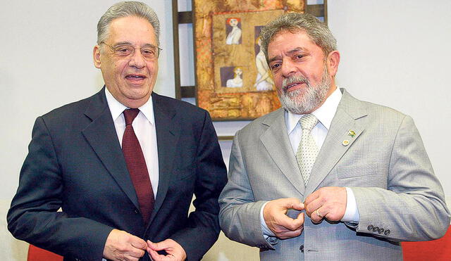 Rivales y aliados. Exmandatario Fernando Henrique Cardoso hizo público su apoyo a la candidatura de Lula da Silva.