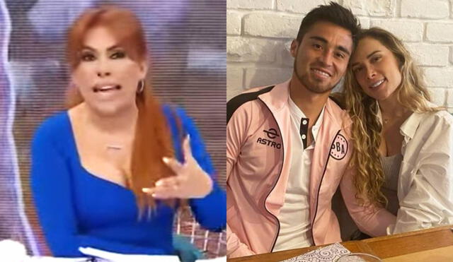 Magaly Medina en desacuerdo con que Rodrigo Cuba y Ale Venturo sigan su relación. Foto: composición/ ATV/ Ale Venturo/ Instagram