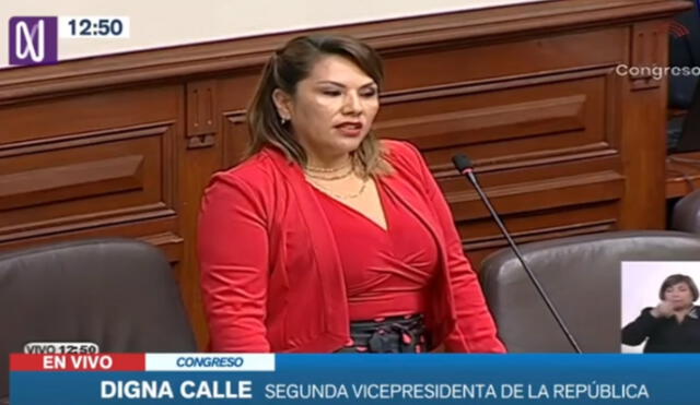 Congresista Digna Calle afronta una moción de censura en su contra. Foto: captura de Canal N