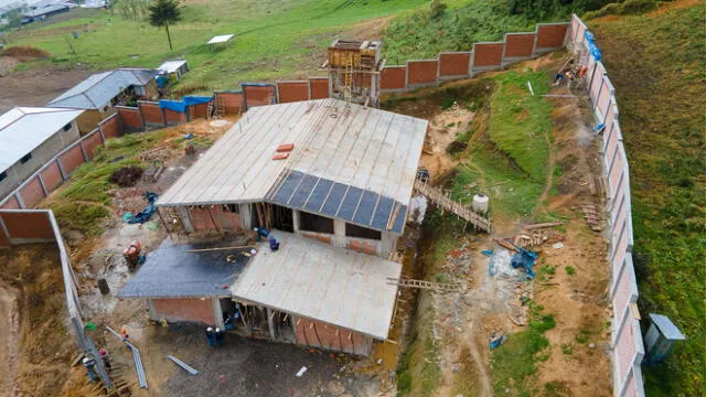 Obra de centro de salud en zona rural de Cutervo tiene un avance físico del 50%. Foto: Gerencia Sub Regional Cutervo