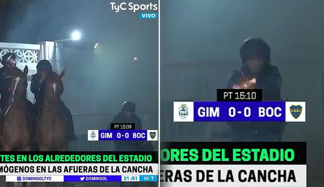 Camarógrafo de TyC Sports fue agredido por policía. Foto: captura TyC Sports