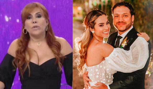 Magaly Medina critica boda de Ethel y Julián y piensa que la de Tilsa estará mejor. Foto: Composición La República/Captura ATV/Ethel Pozo/Instagram