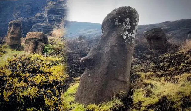 Alcalde de Rapa Nui señaló que el daño era irrecuperable. Incendio fue controlado con ayuda de los residentes de la isla.  Foto: composición LR/Municipalidad de Rapa Nui/EFE