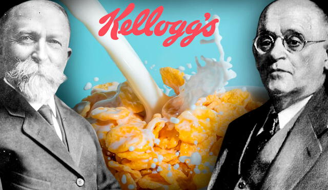De no ser por un accidente, los Corn Flakes de Kellogg's no serían como los conocemos ahora. Foto: composición de Jazmín Ceras / La República / iStock / Biblioteca del Congreso de EE . UU. / Kellogg's