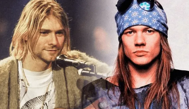 Entérate cómo inició la rivalidad entre Axl Rose y Kurt Cobain. Foto: composición LR/AFP