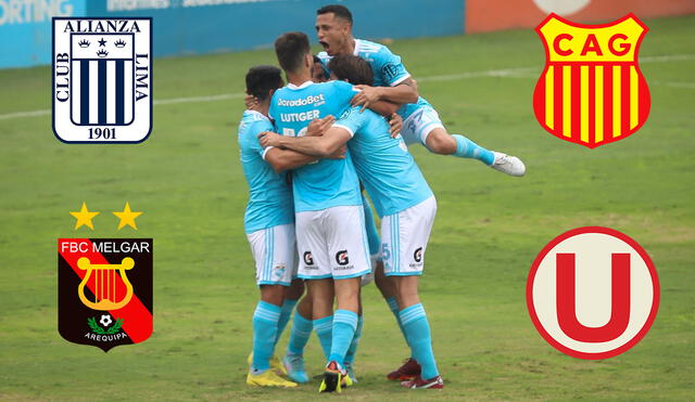 Sporting Cristal lidera la tabla de posiciones, pero Atlético Grau, Universitario, Alianza Lima y Melgar se mantienen al acecho. Foto: composición/GLR