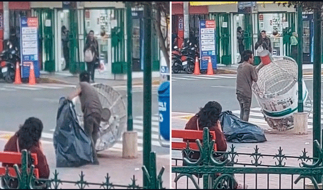 El hombre no dudó en llevarse las botellas acumuladas en el deposito de reciclaje. Foto: composición LR/captura de TikTok/@Alvapema24