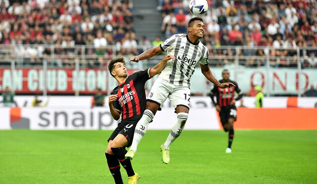 AC Milan vs. Juventus: los rossoneros se fueron al descanso con el 1-0 a su favor. Foto: AFP