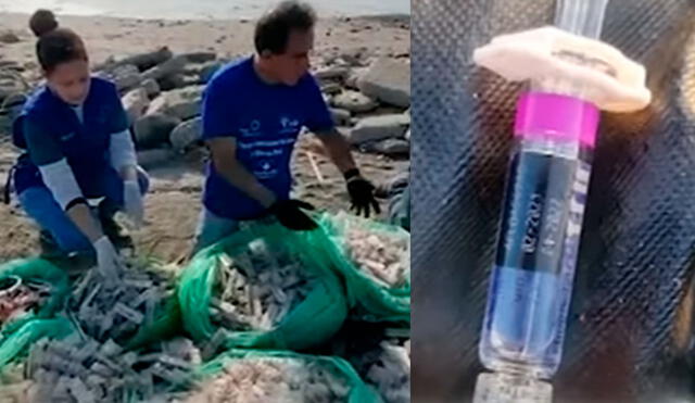 Vocero de la ONG sostuvo que el personal de salud estaría desechando desperdicios médicos en el mar. Foto: captura de Panamericana