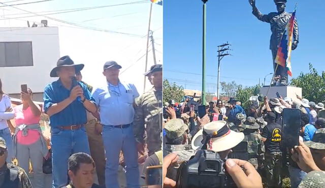 Antauro Humala en su gira por la región Arequipa. Foto: composición LR/La Joya Dignidad Noticias/AZB Noticias TV