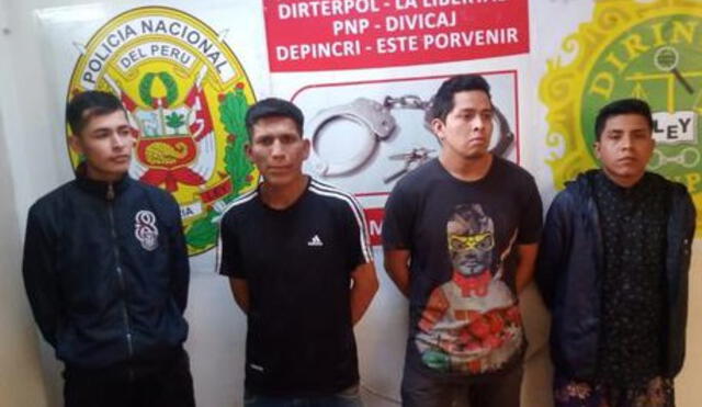 Serían integrantes de la organización criminal Los Pulpos. Foto: PNP