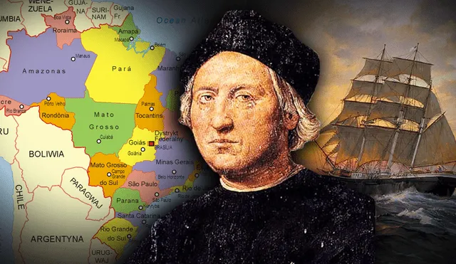 Cristóbal Colón fue el primer europeo en llegar a América. Composición: Fabrizio Oviedo-GLR/Freepik/AFP/AFP