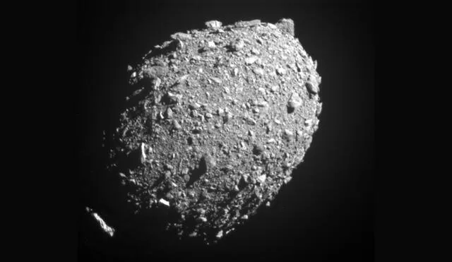 Asteroide Dimorphos antes del impacto con DART. Foto: NASA
