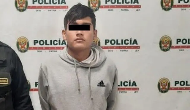 El detenido fue identificado como Jefferson Patrick Mundaca Moreno (18). Foto: PNP