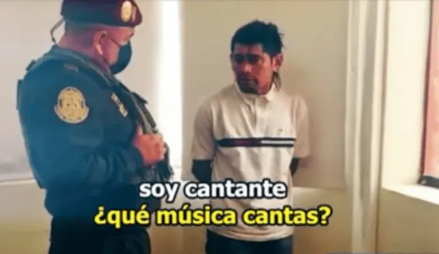 Un hombre detenido en el Callao quiso hacer gala de su talento urbano. Foto captura de Panamericana