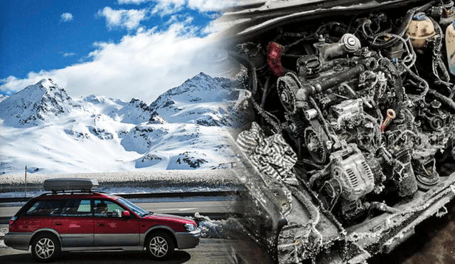 Los motores de algunos vehículos pueden complicarse al transitar a bajas temperaturas. Foto: composición Jazmin Ceras LR/Pxhere/Dreamstime