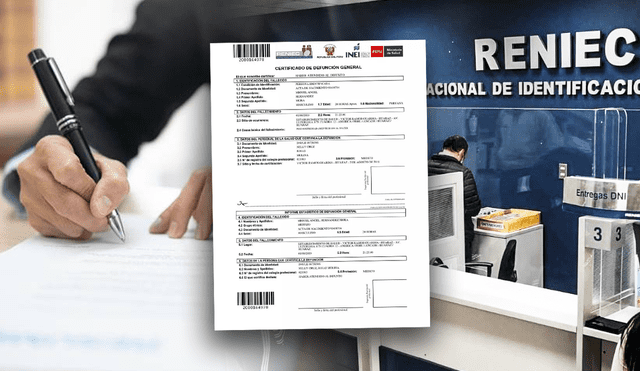 Certificado de defunción: Reniec informó que ya no emitirá este documento de oficio debido a irregularidades. Foto: composición Fabrizio Oviedo/LR/Getty Images/Reniec