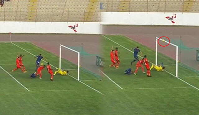 Gabriel Leyes se falló esta chance, aunque luego el asistente señaló fuera de juego. Foto: captura de GolPerú