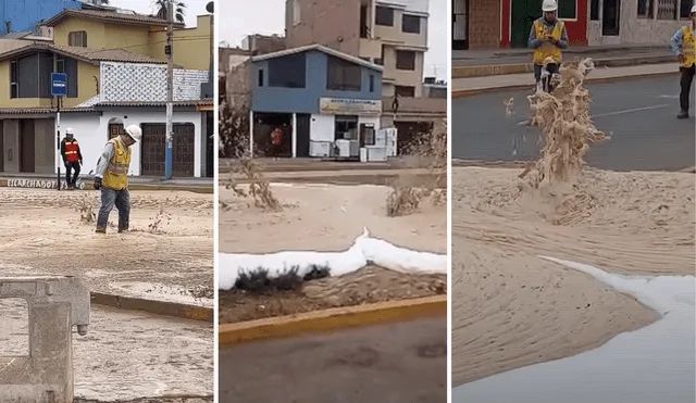 ¿Presenta algún riesgo para la salud espuma marrón que 'enlodó' la cuadra 33 de la Colonial, Callao? Foto: composición LR/capturas de Twitter/difusión/La República