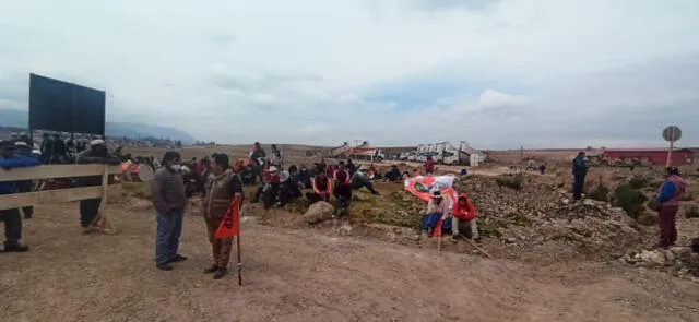 Protesta en el Aeropuerto Internacional de Chinchero. Foto: La República