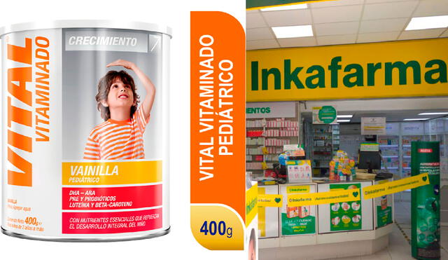 El producto Vital Vitaminado pediátrico debe ser retirado de las farmacias, indicó la Digesa. Foto: composición LR/Andina