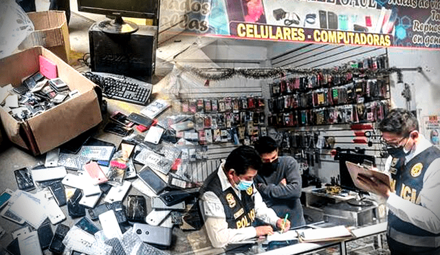 Robo de celulares en Perú: PNP incautó gran cantidad de teléfonos en operativos en diversos distritos. Foto: composición Gerson Cardoso LR/PNP