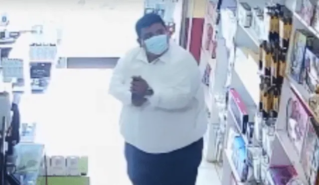 Sujeto entró a tienda preguntando por un parlante. Foto: captura video Leo Zar