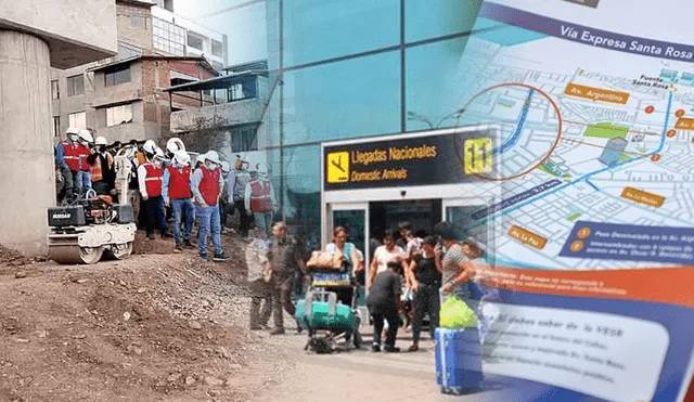 Vía Expresa Santa Rosa: proyecto ubicado en el Callao que conectará con el Aeropuerto Internacional Jorge Chávez tiene una inversión estimada de 819,7 millones de soles. Foto: composición Fabrizio Oviedo/LR/LR/MTC